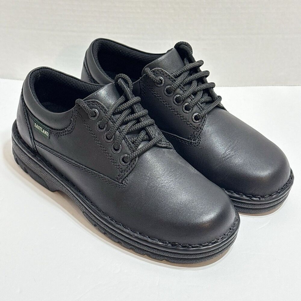 EASTLAND WOMEN'S PLAINVIEW BLACK LEATHER CASUAL OXFORD SHOES 3151 7M